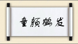 童颜鹤发对对子图片